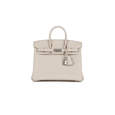HERMES BIRKIN 25 TOGO PALLADIUM HARDWARE (25*20*13cm)